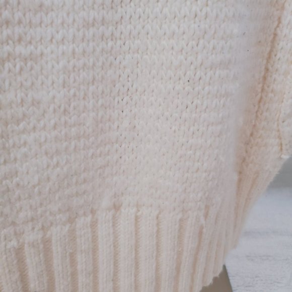 H&M Mid Length Ribbed Knit Cardigan- Wool Blend in Cream- Size 4 - Picture 9 of 13